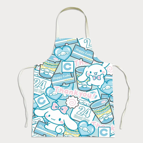 New Sanrio Cartoon Series ApronPainting anti-fouling anti-dirty apron work clothes kitchen hot pot bib