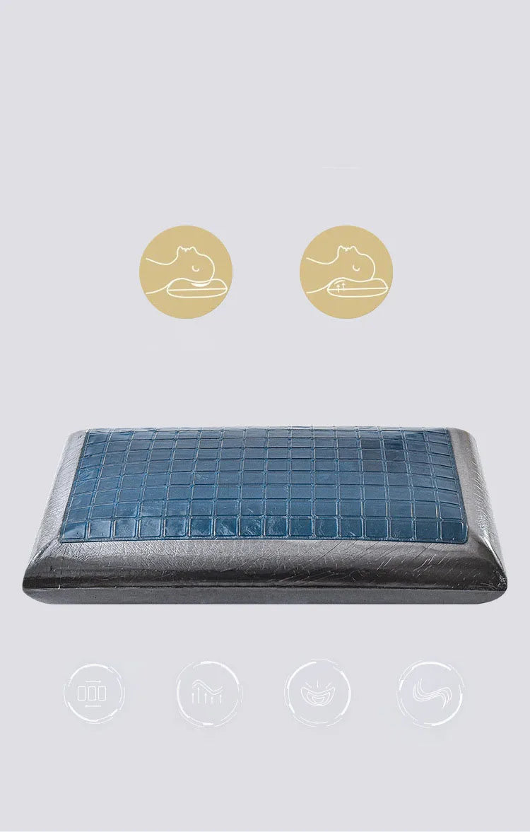 New Summer Double-sided Available Gel Cooling Pillow Bamboo Charcoal Memory Foam Ergonomics Pillows for Bedroom with Pillowcase