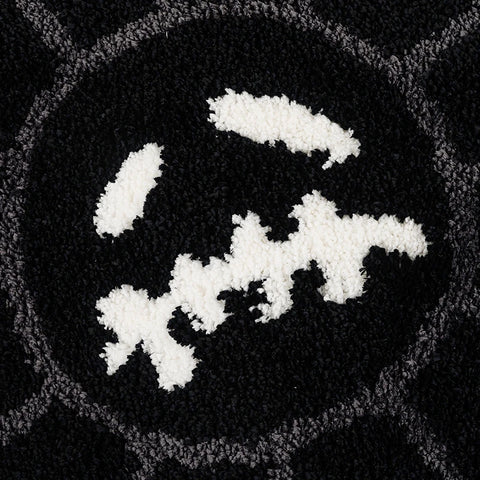 Smiling Face Tufted Rug Flower Art Rug for Bedroom Living Room Retro Rainbow Fluffy Bathroom Smile Rug Nonslip Mat Home Decor