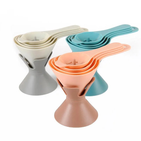 1Set Six in One Plastic Funnel Set Household Kitchen Essential for Oil Wine Leak Prevention and Filtering