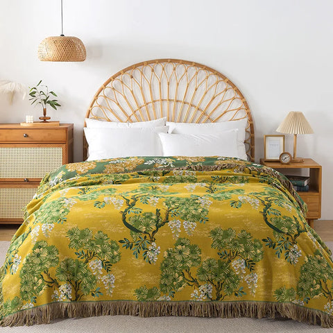Summer Cotton Blanket And Throws Home Decoration Nap Blanket Bedspread On The Bed Cooling Quilt Large Bed Cover Boho Sofa Towel
