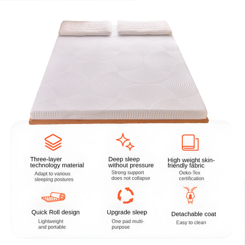 3.1 Inch Queen Memory Foam Mattress Topper, Cooling Gel Bed Topper with Removable Cover, Soft & Pain Relief & Breathable