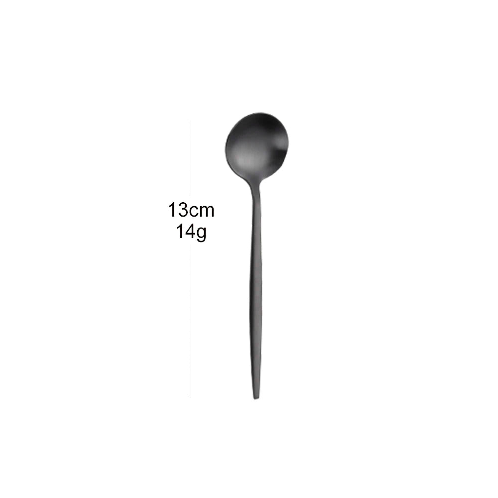5/6 Pieces Gold Stirring Teaspoons Stainless Steel Mini Coffee Spoon Set Ice Cream Cake Dessert Spoon Mirror Kitchen Utensils