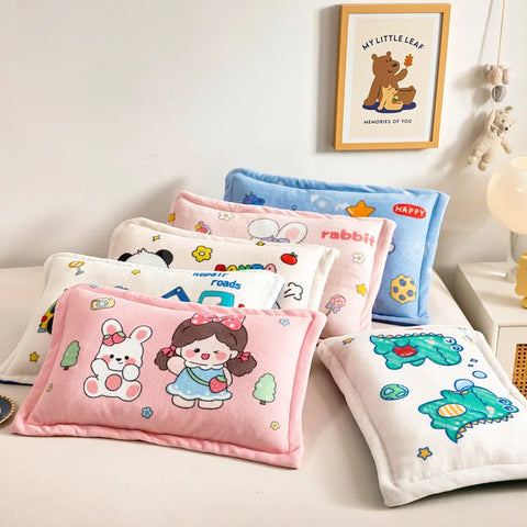 Kids Thick Warm Winter Pillowcase ,Velvet Flannel Skin-Friendly Pillowshams,Fluffy Fabric Pillow Covers Super Soft Home Textiles