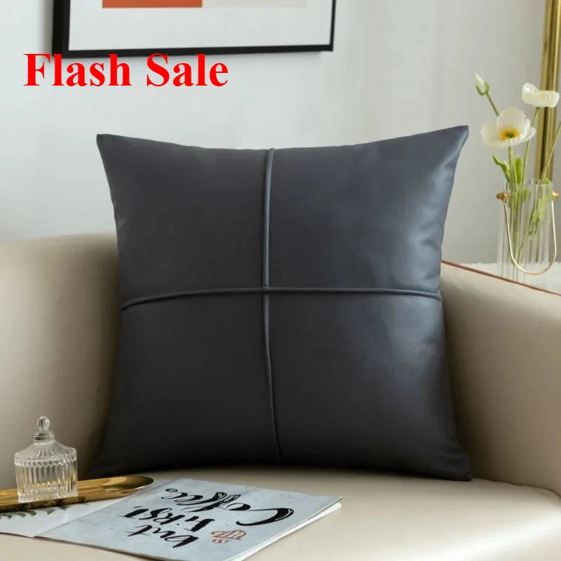 light simulation leather thickened technology cloth waterproof throw pillow living room sofa cushion rectangular pillow