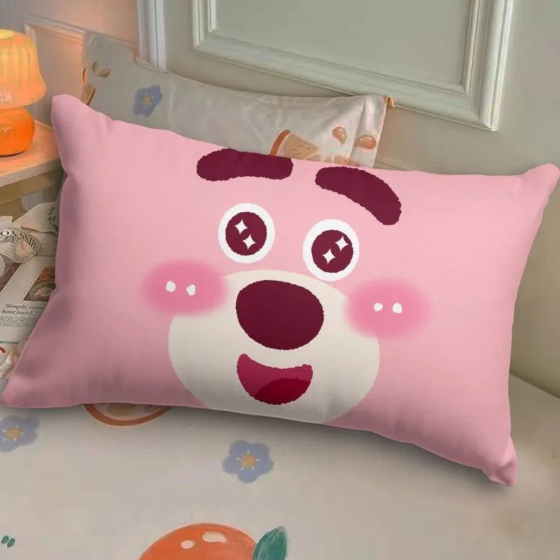 Disney Toy Story Strawberry Bear Pillowcase Cute Cartoon Kids Student Room Sleeping Pillowcase Sand Home Bedroom Room Decoration