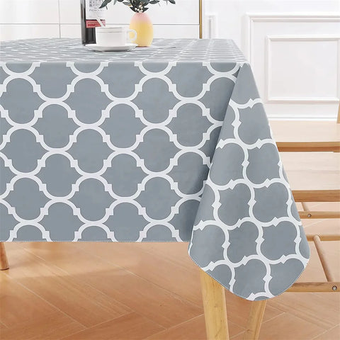 Olanly Waterproof Tablecloth Heat-Resistant Rectangle PVC Table Cloth For Wedding Kitchen Dining Desk Moroccan Table Coat Cover