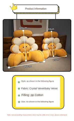 Bedside cushion pillow, office waist cushion, pillow, sleeping, reading, playing with mobile phone tools