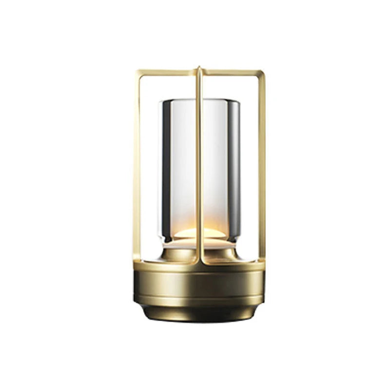 Aluminum Alloy Crystal Lamp LED Rechargeable Touch Table Lamp Restaurant Decoration Atmosphere Night Light Camping Creative Lamp