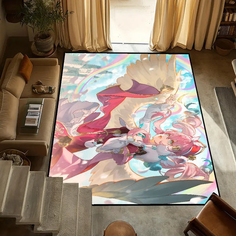 Hyacines small carpet Anti-Slip Honkai Kitchen Bedroom Handmade Game Tufted Rug Rail Carpet Living Star Room Entrance Decoration