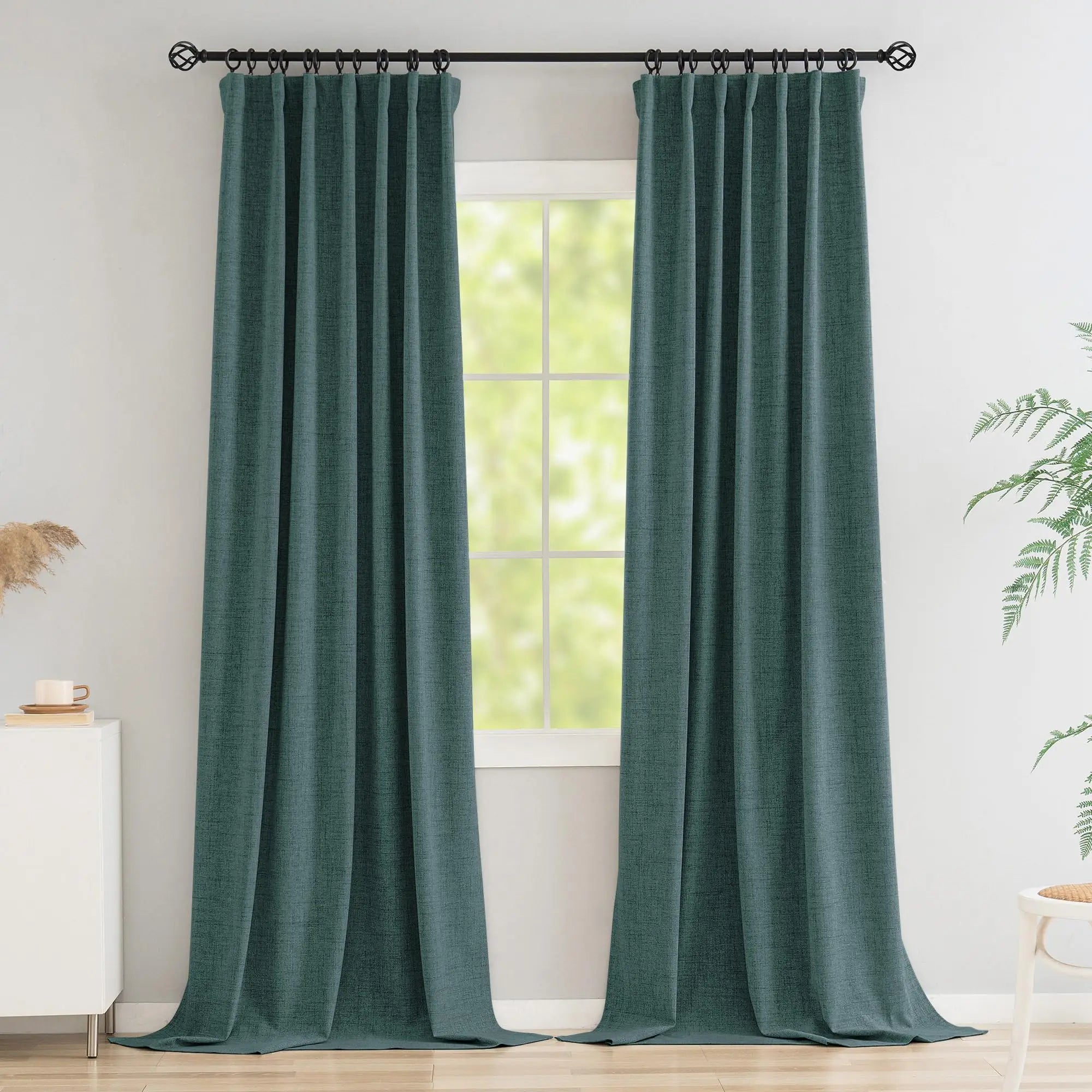 350m Height Custom Made 310CM Length 100% Blackout Living Room Curtains For Faux Linen High Ceiling Bedroom Window Curtain