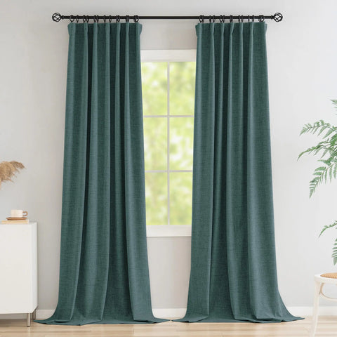 350m Height Custom Made 310CM Length 100% Blackout Living Room Curtains For Faux Linen High Ceiling Bedroom Window Curtain