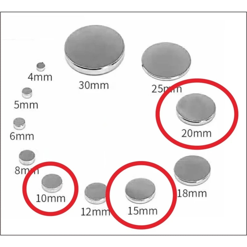 Round magnet Home Decoration Accessories For Fridge, DIY, Projects, Office 6x2 10x2 10x4 15x2 15x4 20x2 20x4