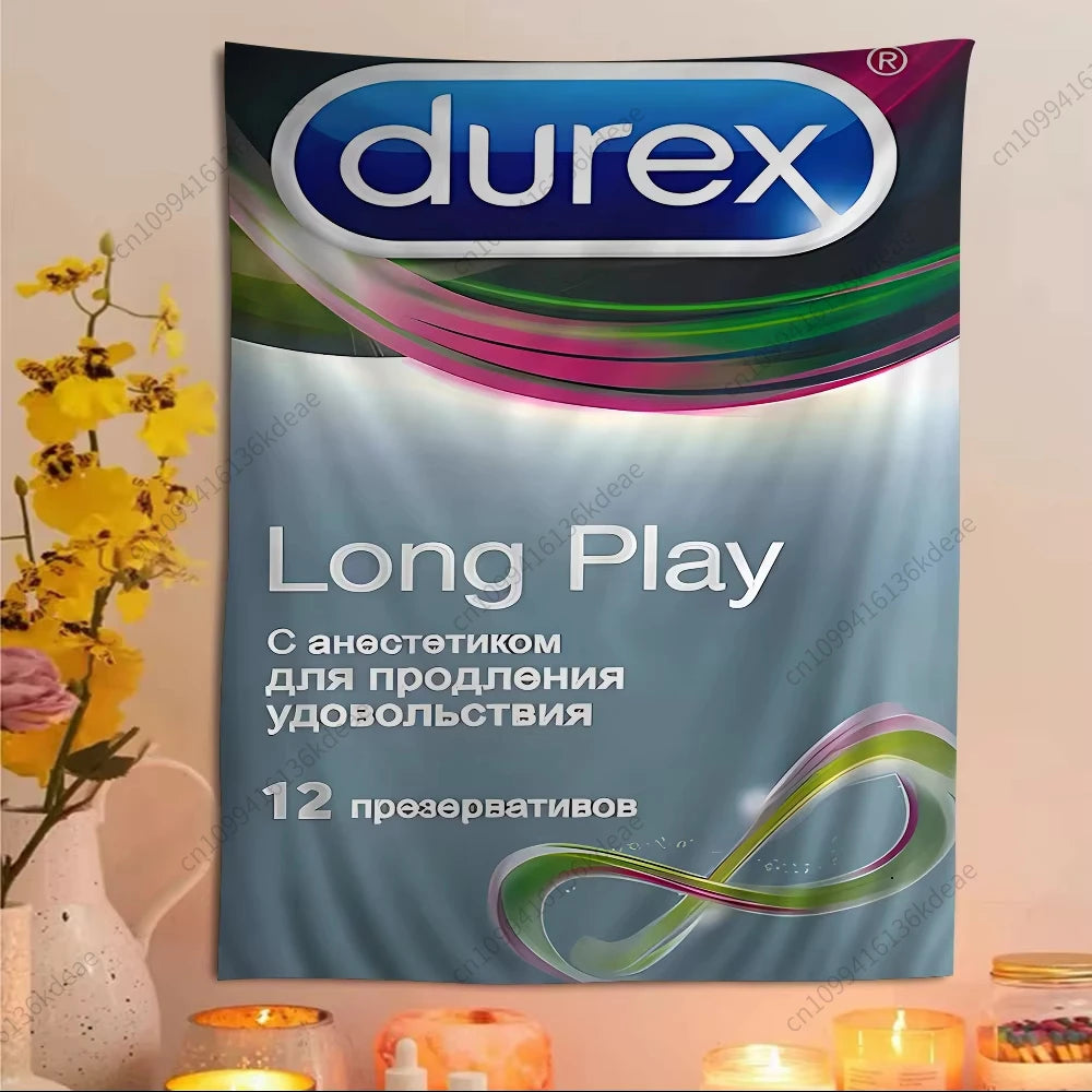 Popular Condom D-Dur-exS Tapestry Anime Wallpaper Wall Hanging Cloth Dorm Headboard Aesthetic Room Decoration Background Cloth