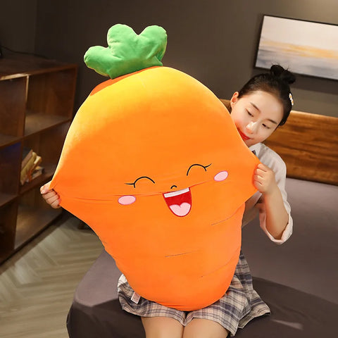 30/50cm Soft Cartoon Eggplant Corn Chili Carrot Plush Toys Stuffed Cushion Pillow Creative Plush Toy Doll