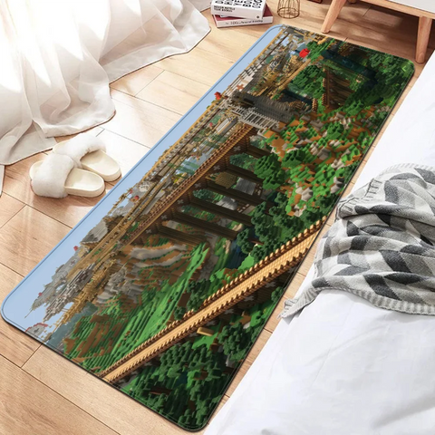 Hot Game M-Minecrafts Kitchen Mat Cheaper Anti-slip Modern Living Room Balcony Printed Modern Home Decor