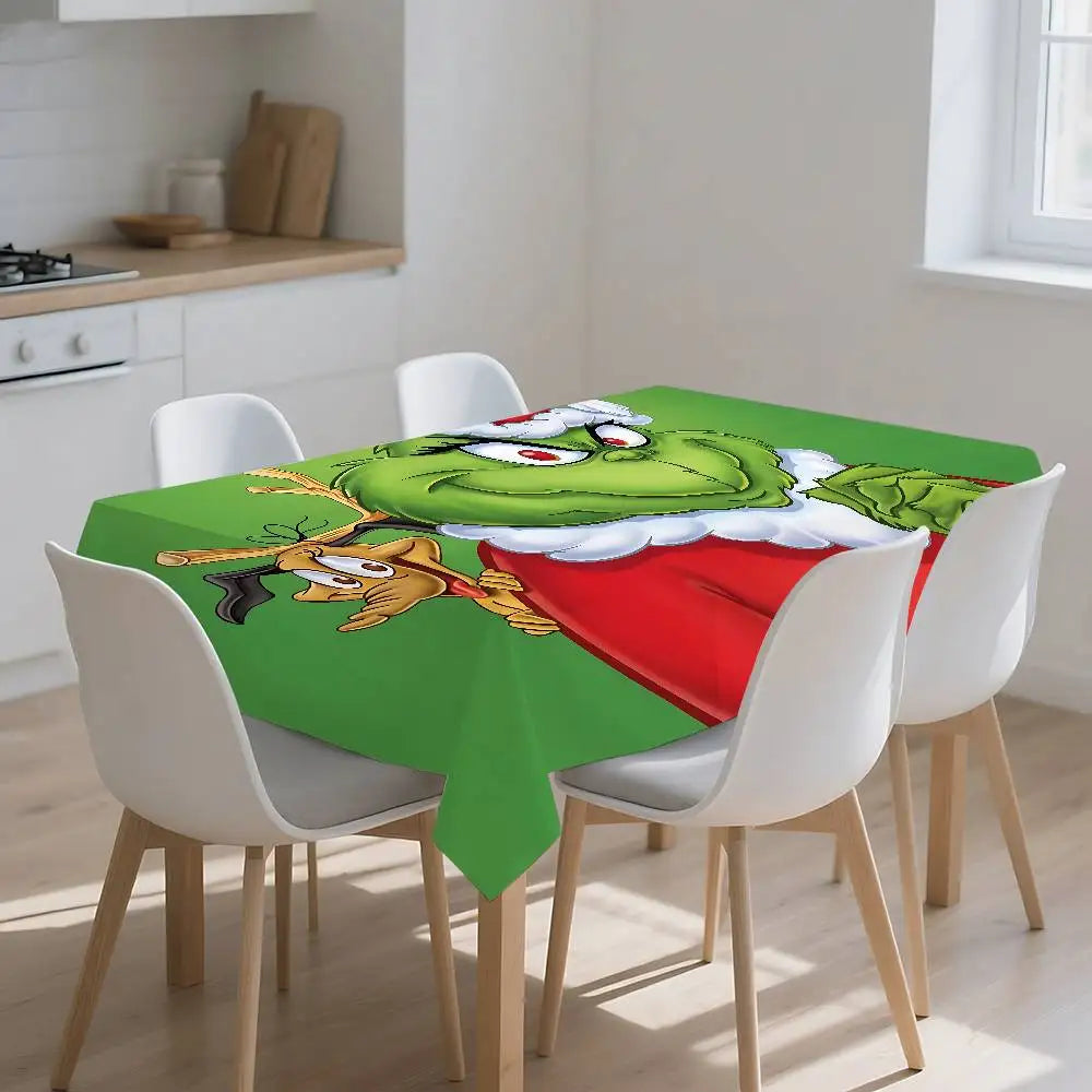 Cartoon The G-Grinch Table Cloth Tablecloth Party Decor Farmhouse Kitchen Dining Table Cloth Wedding Decorations