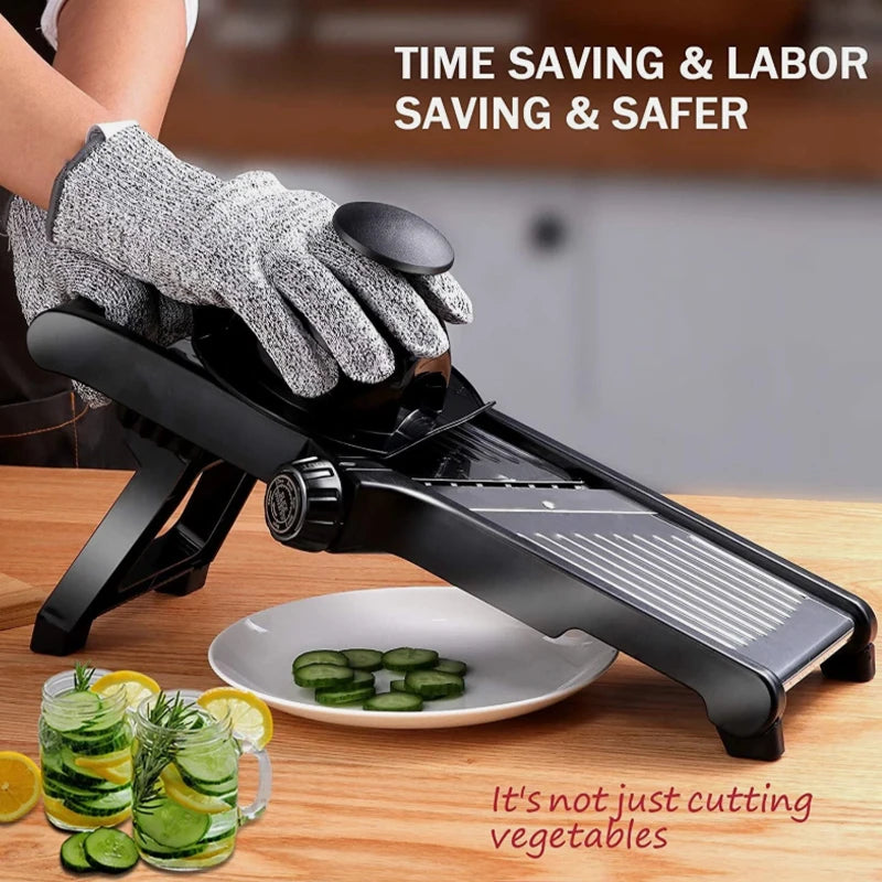 New Adjustable Mandoline Slicer Stainless Steel Vegetable Slicer Chopper Cutter for Potato Tomato Onion Carrot