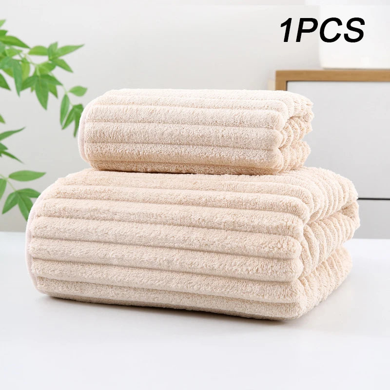 Thickening High quality bamboo charcoal coral velvet fiber bath towel Super Absorbent And Quick Drying Bath Towel Bathroom Use