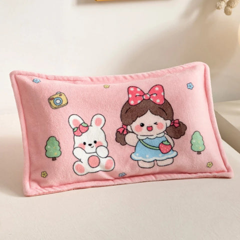 Kids Thick Warm Winter Pillowcase ,Velvet Flannel Skin-Friendly Pillowshams,Fluffy Fabric Pillow Covers Super Soft Home Textiles