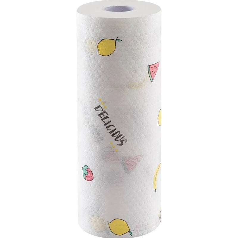 Disposable thickened kitchen paper towels, non-greasy, used for washing dishes, dual-purpose for wet and dry cleaning.