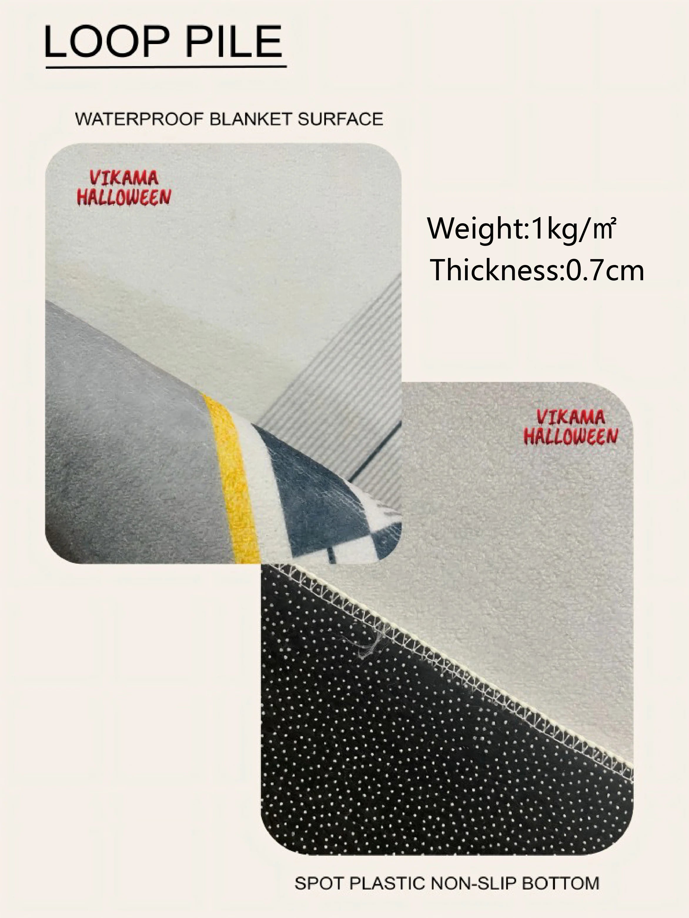 VIKAMA Scandinavian Style Carpet Living Room Stain-resistant Easy to Take Care of the Cool Carpet Full Sofa Carpet Non-slip Rug