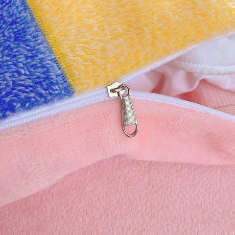 Rainbow Theme Plush Duvet Cover Fluffy Soft Boys Girls Luxury Queen Quilt Cover Winter Warm Letter Print Bedding No Pillowcase