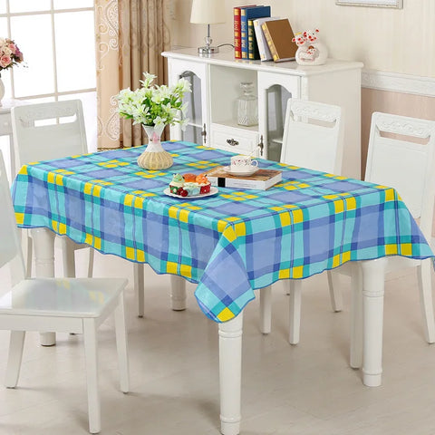 1pcs PEVA Waterproof Oilproof Tablecloth Washable Fabric For Dining Table Kitchen Decor Beautiful Flower Pattern Table Cloth