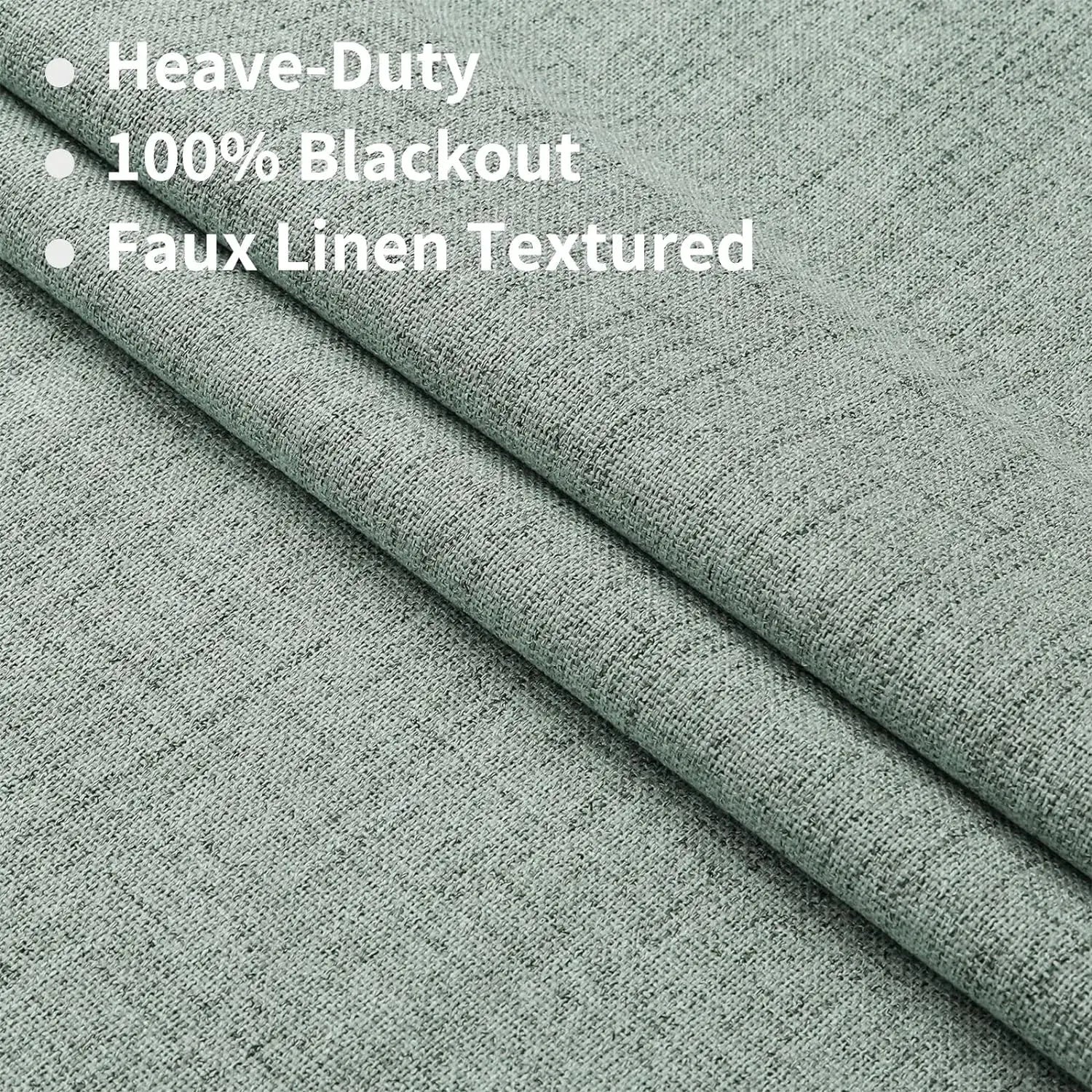350m Height Solid Color Living Room Curtains 100% Blackout For Faux Linen Bedroom High Ceiling Window Curtain
