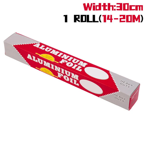 2/1Rolls Aluminum Foil Roll Baking Roasting Wrapping Food Storage Disposable Aluminum Foil Sheets for Household Kitchen Cooking