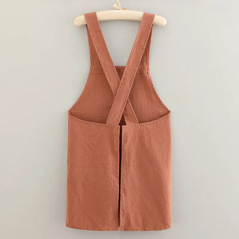 Cotton Cooking Apron Breathable Kitchen Housework Household New Style Fashion Catering Soft Protective Cover