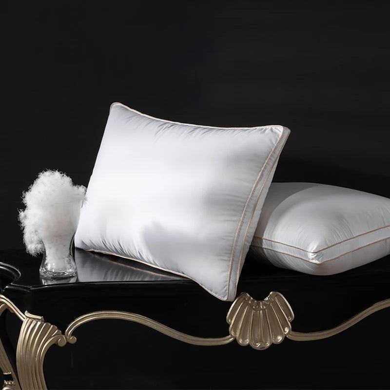 Premium Down Sleeping Pillow 95% Goose Down Fill 1200TC - 50x70cm 50 to 70cm Pillow Down Bed Luxury