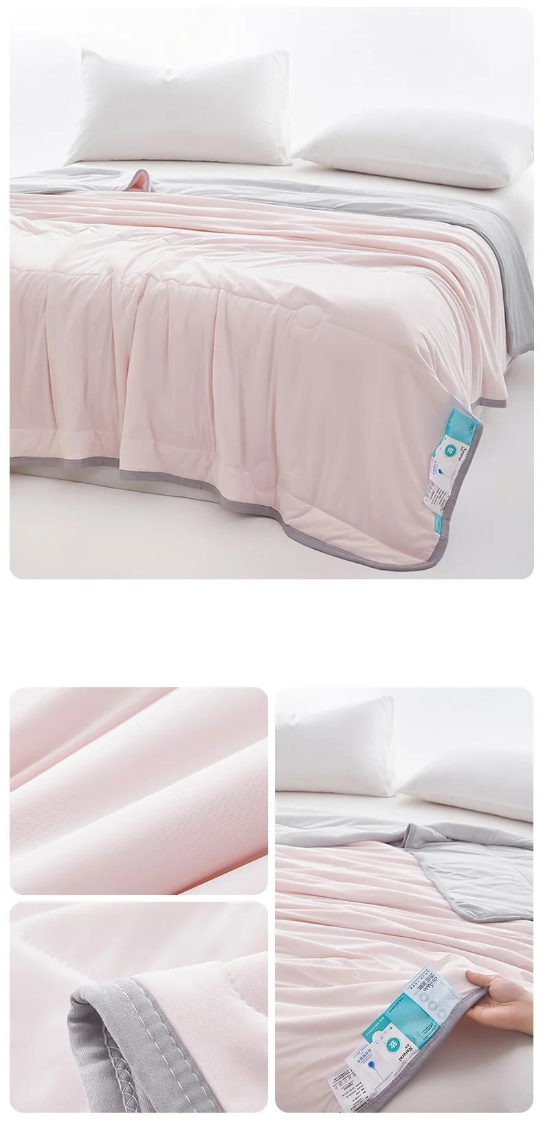 1pc Cool Feeling Duvet Double Side Design Quilt Skin-friendly Comforter Summer Blanket Adults Kids Room Bedspread 냉감이불