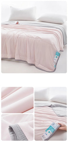 1pc Cool Feeling Duvet Double Side Design Quilt Skin-friendly Comforter Summer Blanket Adults Kids Room Bedspread 냉감이불