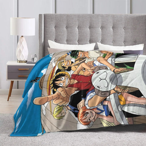 Japanese Adventure One Anime Piece-e Super Soft Blanket  Girls Boys Plush Bedding Couch Bed Flannel Bedspread Sofa Bed Cover