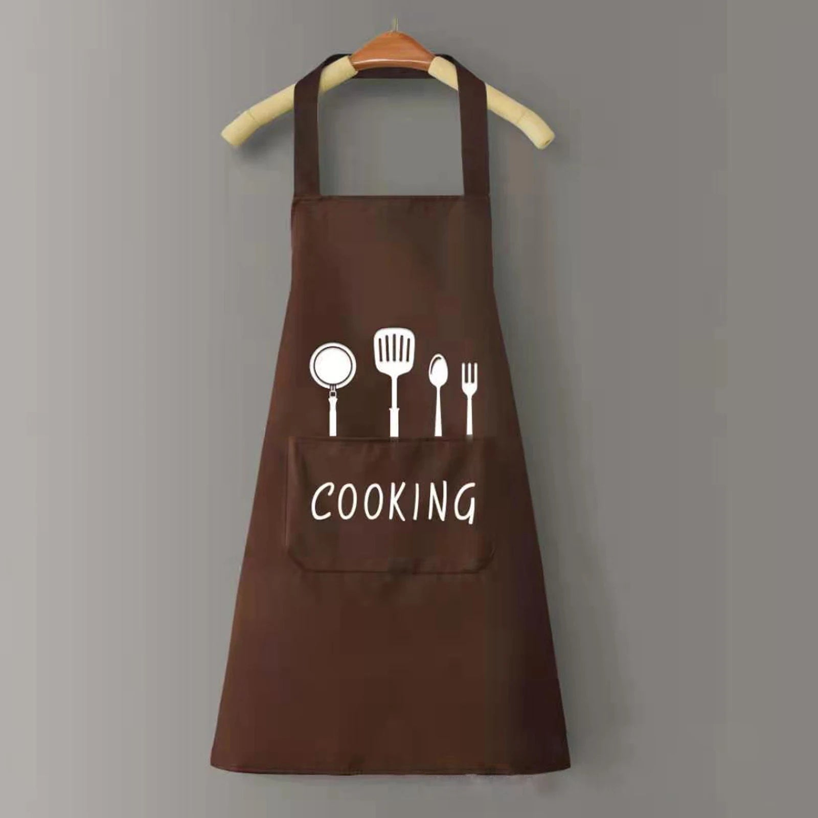 Large Apron with Front Pocket Cooking Cotton for Women Men Waterproof Oil-proof Cooking Apron BBQ Comfortable Kitchen Clothes