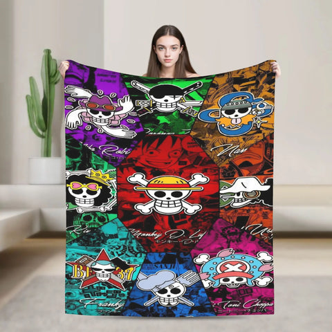 Japanese Adventure One Anime Piece-e Super Soft Blanket  Girls Boys Plush Bedding Couch Bed Flannel Bedspread Sofa Bed Cover