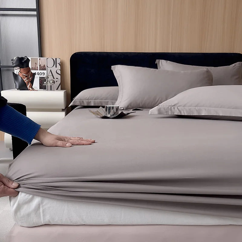 Single piece cotton bed sheet, single double bed cushion cover dustproof and breathable, mattress cover suitable for all seasons