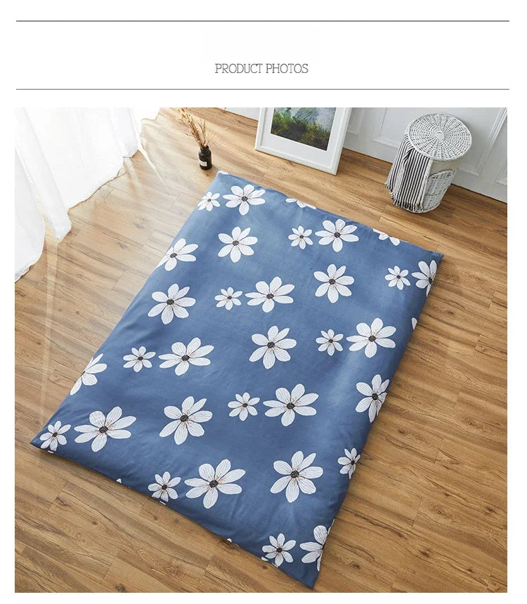 360° Fully Enclosed Mattress Protector Cover withZipper Polyester Student Dormitory Single MattressCover Floor Cushion Protector