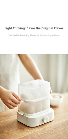 6 Egg Cooker Electric Fast Boiling Egg Maker Energy Saving Office Lunch Egg Steamer BPA-Free Plastic Compact For Kitchen/Dorm