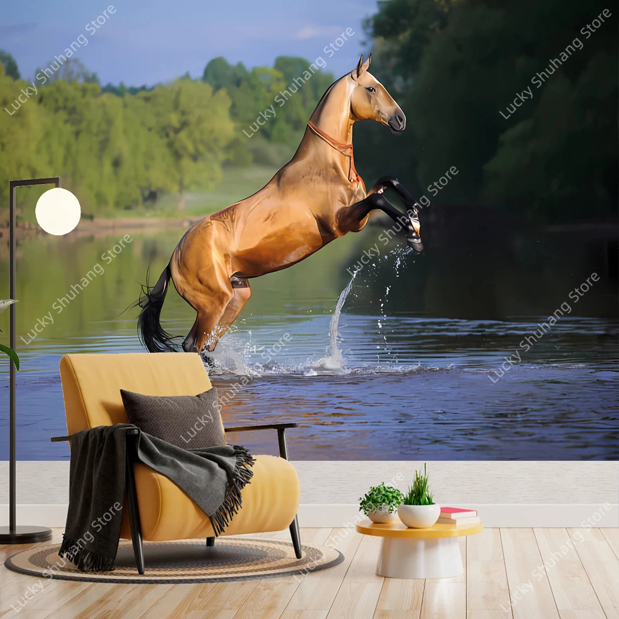 Majestic Black and White Horse Tapestry Elegant Equine Wall Art for Living Room Bedroom Decor Modern Boho Style Home Design