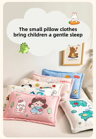 Kids Thick Warm Winter Pillowcase ,Velvet Flannel Skin-Friendly Pillowshams,Fluffy Fabric Pillow Covers Super Soft Home Textiles