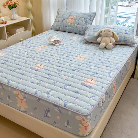 1pc Thicken Bed Cover Printed Bedspread Adulst Kids Room Bed Linen Skin-friendly Mattress Protector 침대커버 (No Pillowcase)