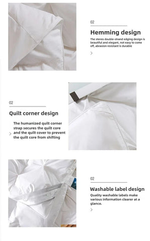 Goose Down Soft Duvet Luxury Blanket King Queen Twin Size Comforter Bedding Filler Bread Shape Super Warm Quilt