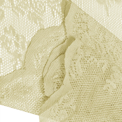 1pc Romantic Lace Sheer Curtain, Flower Lace Window Curtains for Living Room Bedroom Home Decor, Window Screening Rod Pocket