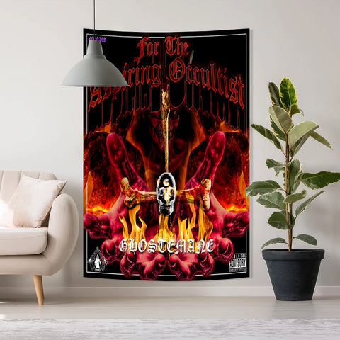 40X60cm Ghostemanes Album Decorates The Room Tapestry Hip Hop Metal Rock Gothic Oversized Tapestry
