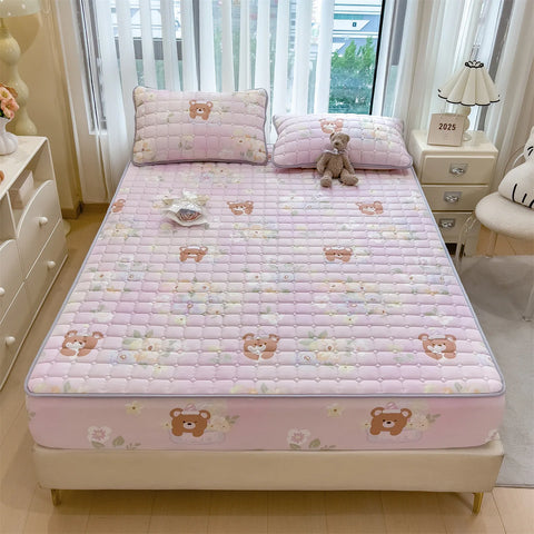 1pc Thicken Bed Cover Printed Bedspread Adulst Kids Room Bed Linen Skin-friendly Mattress Protector 침대커버 (No Pillowcase)
