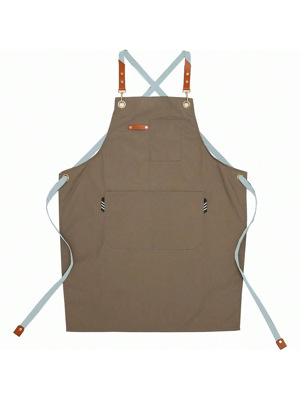 Fashion Unisex Work Apron For Men Canvas Black Apron Bib Adjustable Cooking Kitchen Aprons For Woman With Tool Pockets