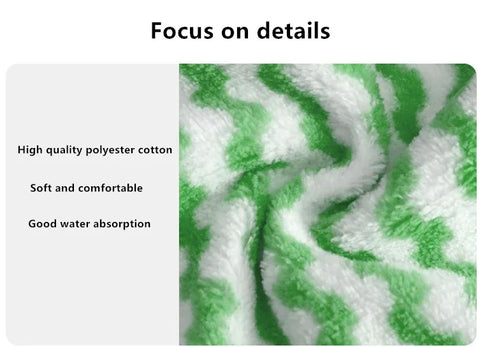 5Pcs Fleece Thickened Dish Cloth Does Not Stick To Oil Clean Kitchen Household Absorbs Water Without Shedding Scouring Pad Rag