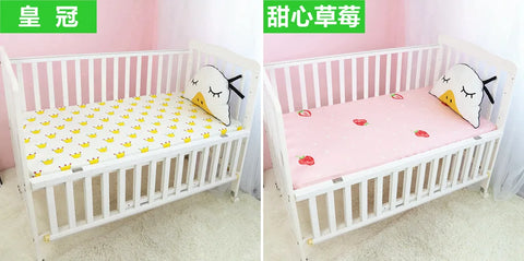 51x28inch(130x70 cm) Newborn Baby Fitted Crib Sheets Cartoon Print Bed Sheet Baby Bed Mattress Covers for Unisex Baby Boys Girls